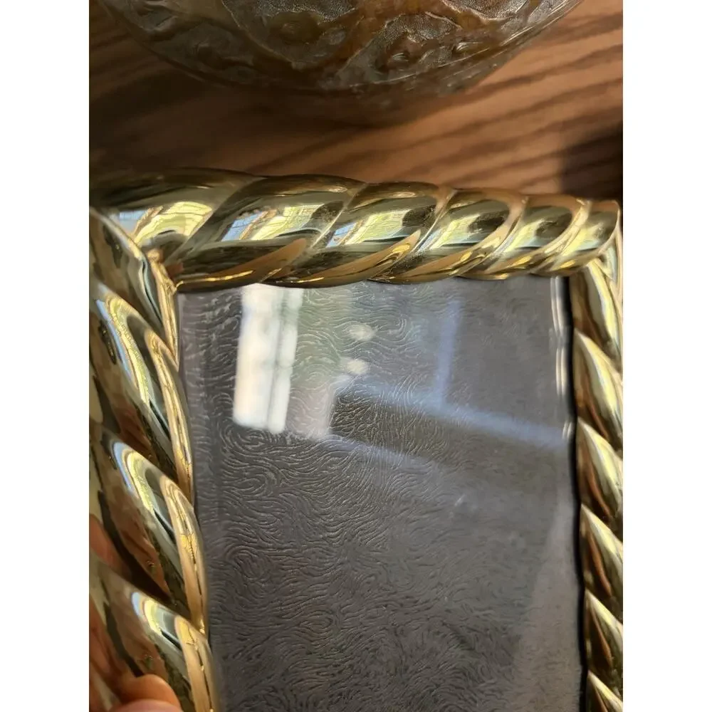 Vintage 1980s Brass Frames 5x7 Tabletop Frames Gold Frames Set Of 2